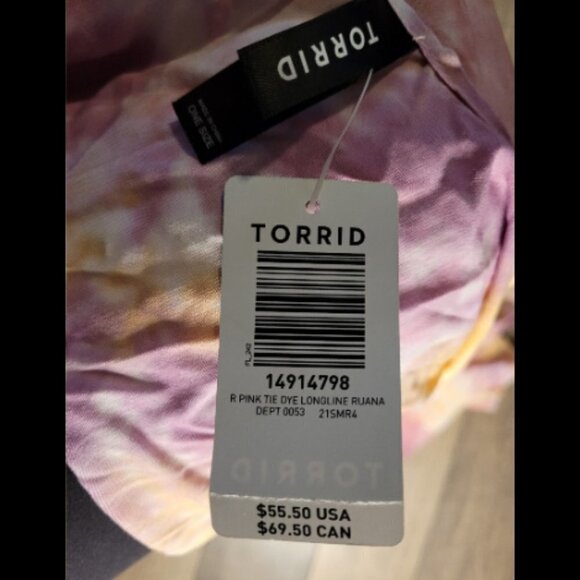 2 for $20 Torrid (NEW) Pink Tie Dye Cardigan - Picture 8 of 9